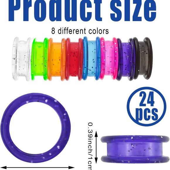24 PCS Soft Silicone Scissors Finger Rings Dog Grooming Pet Shears Ring Thumb In - Picture 2 of 7